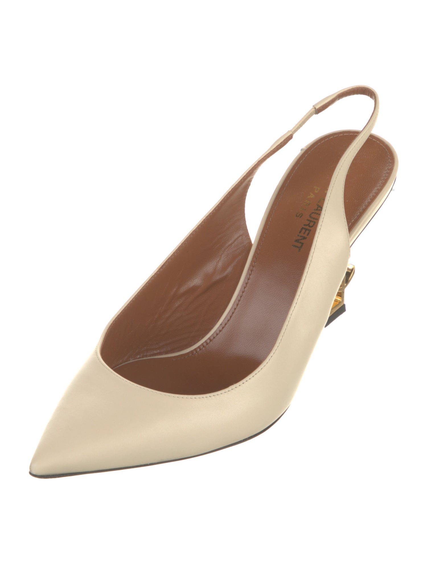Saint Laurent Leather Slingback Pumps